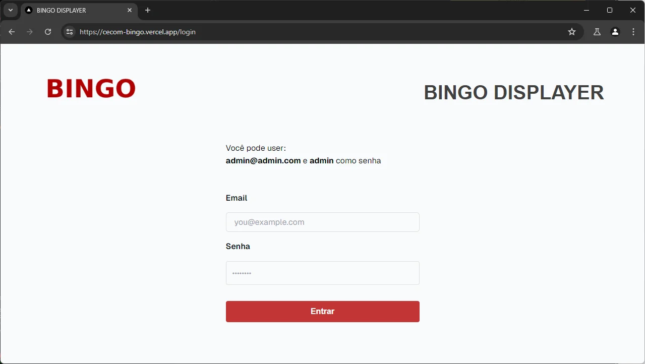 Bingo Displayer screenshot 1